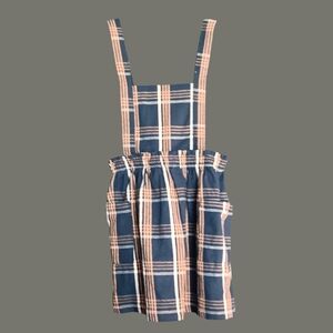 Wonder Nation Blue and Cream Plaid Kids Casual Dress
